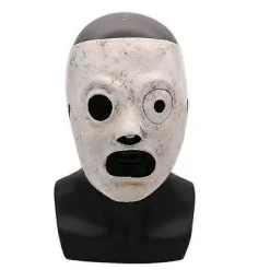 Slipknot Mask Cosplay Halloween 7 typer, Slipknot Mask Cosplay Kostymtillbehör Vuxen Halloween Latex Silver-Perfekt> Masker