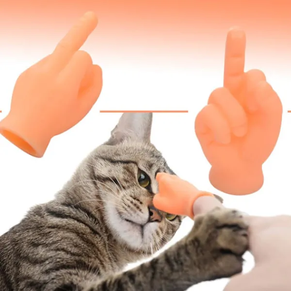 Små Händer för Fingrar - 10 st Söta Mini Handdockor (Långfingret) Premium Gummi> Tillbehör