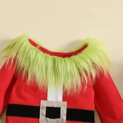 TrueNorth Småbarn Baby Pojkar Flickor Juldräkt Tomte Långärmad Jacka Fleece Kappa Byxor Hatt Helg Cosplay Kläder 10-13 years old><noscript><img width=