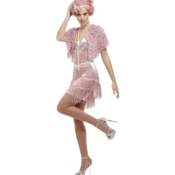 Smiffys Dam/Kvinnor Deluxe 20-tals Vintage Charleston-dräkt Set L L><noscript><img width=