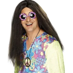 Smiffys Hippie Peruk Lång Brun One Size One Size> Peruker