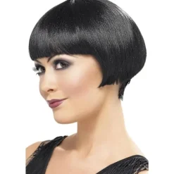Smiffys 20-tals Flapper Bob Peruk One Size Svart One Size> Peruker
