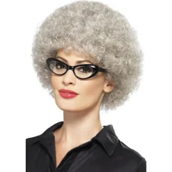 Smiffys Unisex Vuxen Granny Perm Peruk One Size Grå One Size> Peruker