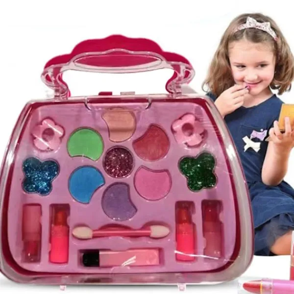Sminkset för barn Leksak Handväska Set Säker Praktisk Design Låtsasleksaker Flickor Utsökt G4j2> Smink