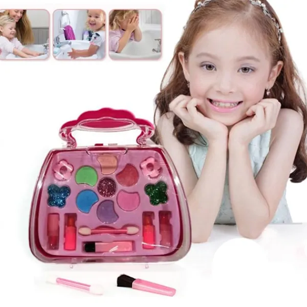 Sminkset för barn Leksak Handväska Set Säker Praktisk Design Låtsasleksaker Flickor Utsökt G4j2> Smink