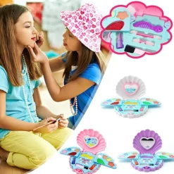 Sminkset för barn Leksak Kosmetisk skönhetsväska Låda Kompatibel med Flickors rosa onesize> Smink