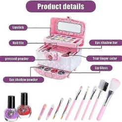 Sminkset för barn, tvättbart sminkset för flickor, leksaker för flickor, julklappar och födelsedagspresenter för flickor 4-10 år><noscript><img width=