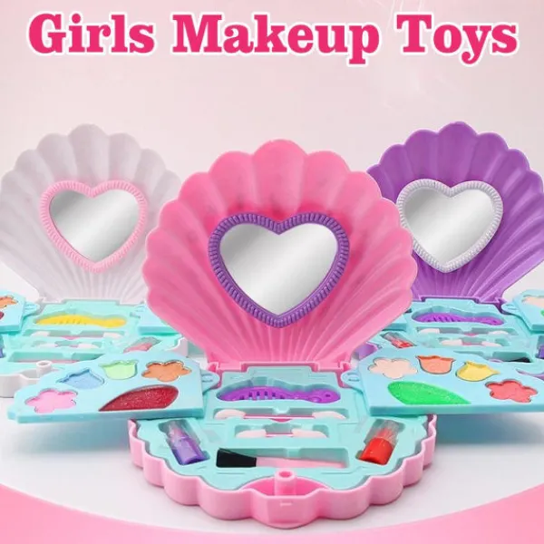 Sminkset för flickor - Barnkosmetik, Skönhetsväska, Leksakskit, Rosa, Onesize> Smink