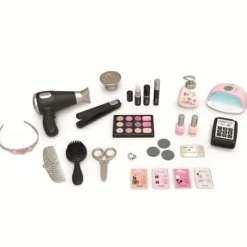 SMOBY - My Beauty Center - 3-i-1 skönhetssalong - Frisörsalong, nagelsalong, låtsasmink - 26 tillbehör - Från 3 år> Smink