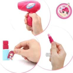 Xuigort Smyckeskrin och kosmetikalådor för barn Flickor Frisörsalong Leksak Present till prinsessa, Rosa><noscript><img width=