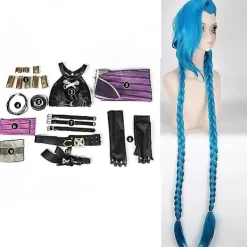 Snabb leverans ol Jinx Cosplay Kostym Uniform Utrustning eague Of egend - Perfekt kostym och peruk Kostym och Peruk-XM3- L><noscript><img width=