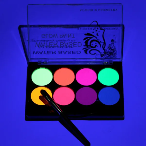 Snabbtorkande vattenlöslig kroppsfärg 8 färger Jul Makeup Verktyg Konsttillbehör> Smink