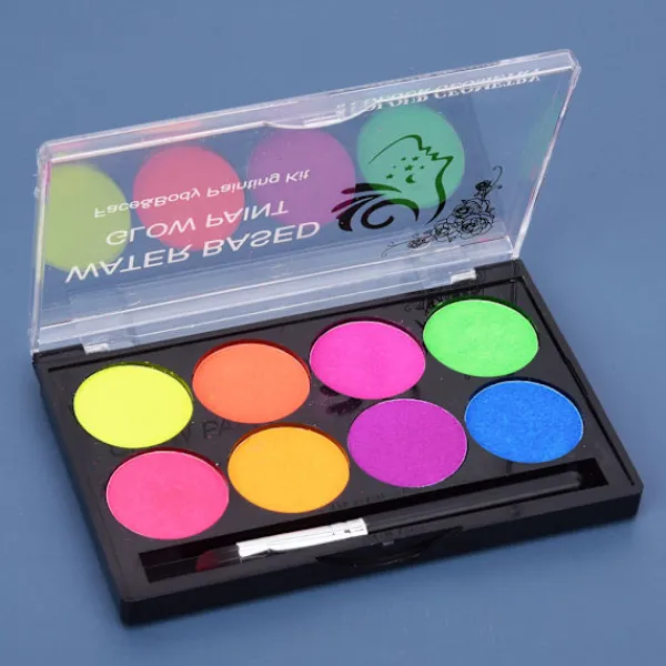 Snabbtorkande vattenlöslig kroppsfärg 8 färger Jul Makeup Verktyg Konsttillbehör> Smink