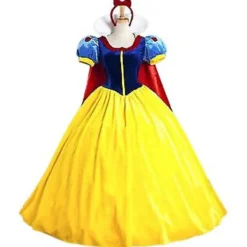 Snövit Prinsessdräkt Dam Sagoklänning Pannband Set Maskerad Halloween Karneval Party Scenkläder> Dräkter