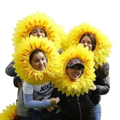 Solros huvudbonad roliga prestanda rekvisita hatt fest festivalspel> Huvudbonader