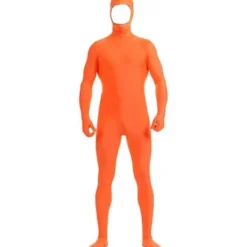 Spandex Helkroppsdräkt med Ansiktsöppning för Halloween, Häxa och Halloweenfest, Levereras med hatt och falsk mustasch Present Orange S-（150cm）-FA- S(150cm) | Fyndiq><noscript><img width=