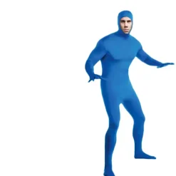 Spandex Helkroppsdräkt med Ansiktsöppning för Halloween Himmelsblå 190> Dräkter