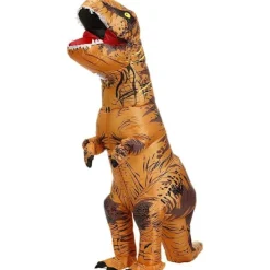 Specialerbjudande! Högkvalitativ Ny Uppblåsbar T-Rex Dinosauriedräkt Halloween Maskerad för Vuxna (Brun) Brun [JUN]> Dräkter