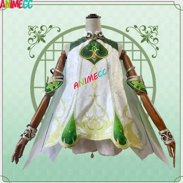 Spel Genshin Impact Nahida Cosplay Kostym Peruk Lesser Lord Kusanali Cosplay Kostym Komplett Set Halloween Rollspelsdräkter Uniform S&Genshin impact | Fyndiq> Peruker