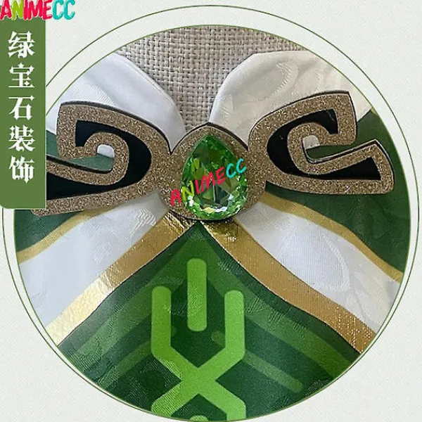 Spel Genshin Impact Nahida Cosplay Kostym Peruk Lesser Lord Kusanali Cosplay Kostym Komplett Set Halloween Rollspelsdräkter Uniform S&Genshin impact | Fyndiq> Peruker