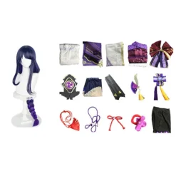 Spel Genshin Impact Raiden Shogun Cosplay Kostym Baal Sexig Kvinnor Kimono Klänning Uniform Kostym Halloween Kostymer för Kvinnor -FS- S | Fyndiq><noscript><img width=