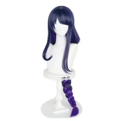 Spel Genshin Impact Raiden Shogun Cosplay Kostym Baal Sexig Kvinnor Kimono Klänning Uniform Kostym Halloween Kostymer för Kvinnor -FM- One Size | Fyndiq> Peruker