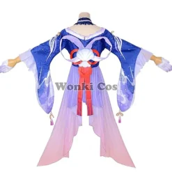 Spel Genshin Impact Sangonomiya Kokomi Cosplay Rollspelsperuk Hår Halloweenfest Rekvisita Genshin Cosplay Peruk><noscript><img width=