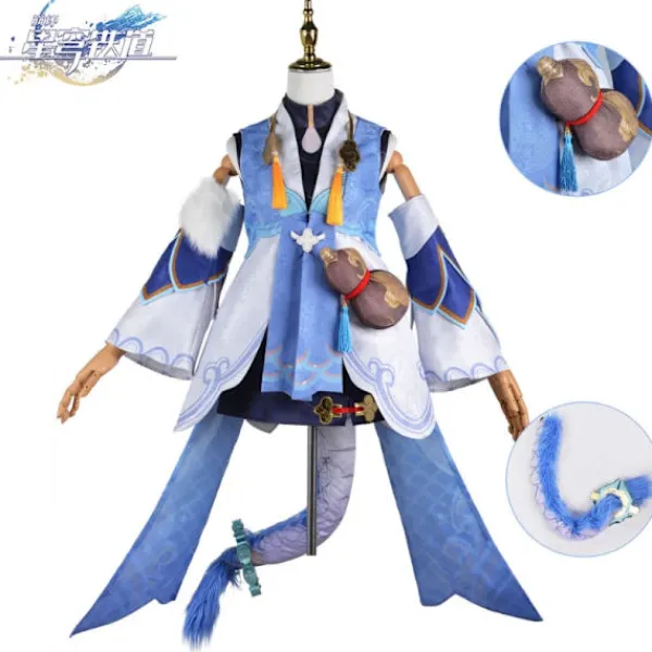 Spel Honkai Star Trail Kostym Tail Peruk Party Halloween Cosplay Kostym Kvinnor Cosplay XS> Peruker