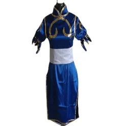 Spelkämpe Chun-li Kostym Chun Li Cheongsam Med Tillbehör Och Midjeband Fancy M><noscript><img width=