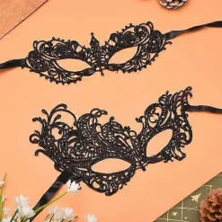 Spets Ögonmask för Dam, Sexig Maskeradmask för Kvinnor, Elegant Balmask för Halloween Maskeradfest><noscript><img width=