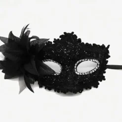 Spets ögonmasker Maskeradmasker SVART> Masker
