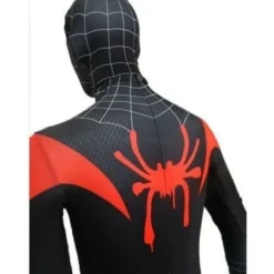 Spiderman Kostym Miles Morales Cosplay Vuxna Halloween 170><noscript><img width=