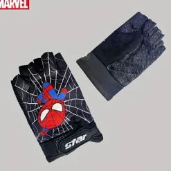 DAO Spider-Man Tecknade Fingerlösa Handskar, Lämpliga för Utomhusaktiviteter, Camping, Fiske och Cykling Sport Fitness [DB]> Tillbehör