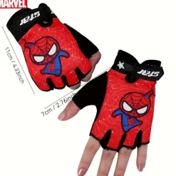 DAO Spider-Man Tecknade Fingerlösa Handskar, Lämpliga för Utomhusaktiviteter, Camping, Fiske och Cykling Sport Fitness [DB]> Tillbehör