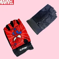 DAO Spider-Man Tecknade Fingerlösa Handskar, Lämpliga för Utomhusaktiviteter, Camping, Fiske och Cykling Sport Fitness [DB]><noscript><img width=