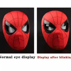 Spindelmannen Mask med Ringfjärrkontroll för Blinkande Ögon, Blinkande Ögon, Hjälm, Cosplayfest, Halloween Mask Rekvisita | Fyndiq><noscript><img width=
