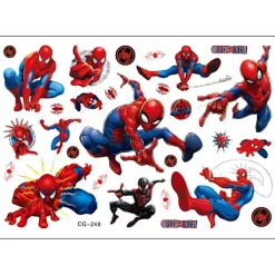 Spindelmannen Tatuering - 4 Ark - Barntatuering - Avengers Multicolor> Smink