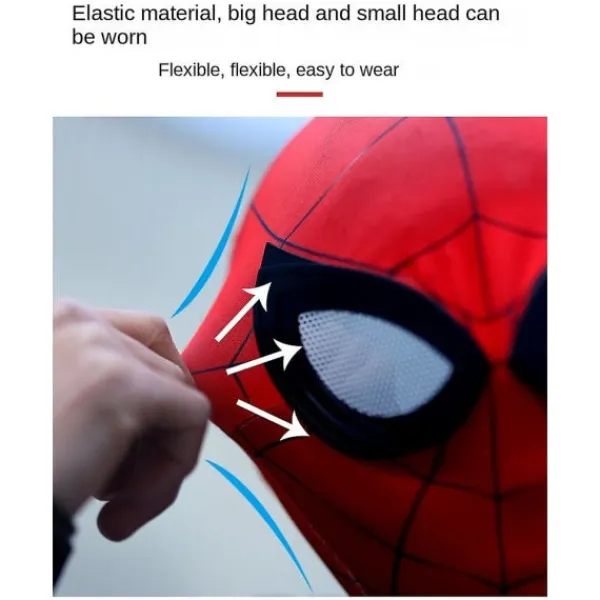 SQBB Svart Mj Spider-Man Mask Cosplay - Vuxen> Masker