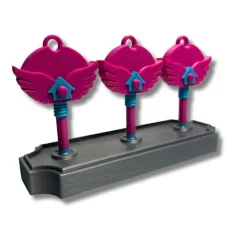 Squid Game 3 nycklar och kniv med nyckelhål - inte vass Turkos M-XF27- m> Dräkter