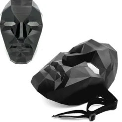 Squid Game Front Man Bo cosplay Halloween fetma W Svart -XF27- s> Masker
