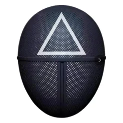 Squid Game Mask Cosplay Hjälm Koreansk TV-serie Maskerad Rekvisita Halloween Party Guld Triangel Fyrkant Cirkel Rund Sex Mask~04449> Masker