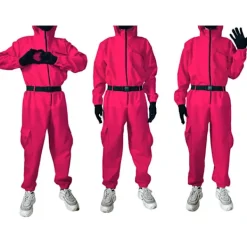 Squid Game Maskeraddräkt - Cosplay Suit zy Red V XXXL> Dräkter