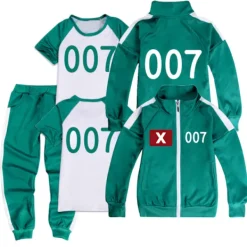 Squid Game, träningskläder, komplett set med nummer {KDO} 140> Dräkter