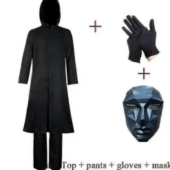 Squid Game Vuxen Stil Boss Kostym + Mask + Handskar Y L> Dräkter