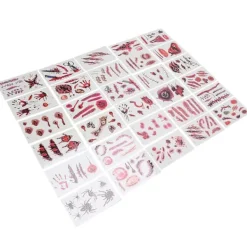 Sår Tatueringar Temporär Halloween Dekoration Cosplay Party Smink 30 Ark> Smink