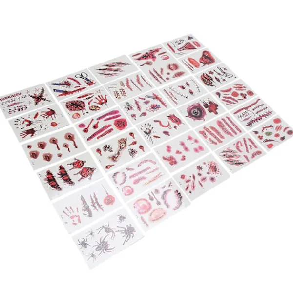 Sår Tatueringar Temporär Halloween Dekoration Cosplay Party Smink 30 Ark> Smink