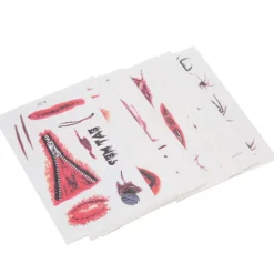 Sår Tatueringar Temporär Halloween Dekoration Cosplay Party Smink 30 Ark> Smink