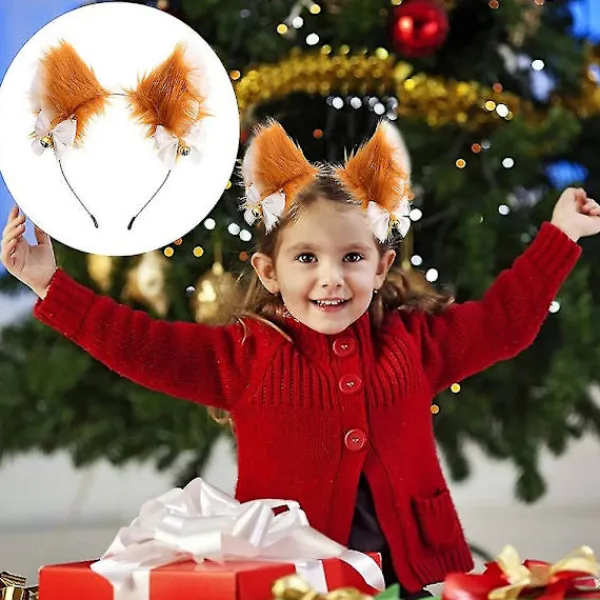 1st Cat Ears Pannband Cosplay Girls Dam Söt Party Pannband Khaki> Huvudbonader