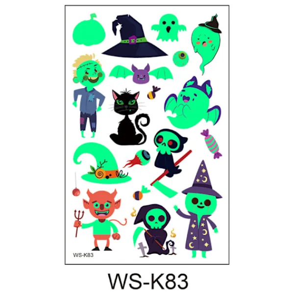 6st 3D Halloween-tatueringar> Smink