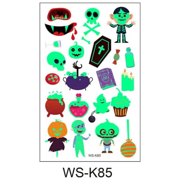 6st 3D Halloween-tatueringar> Smink